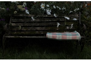Plaster Pink , Ecru & Peppermint Check Welsh Blanket CPN41